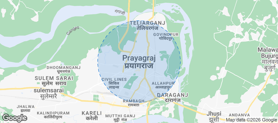Allahabad Airbnb map